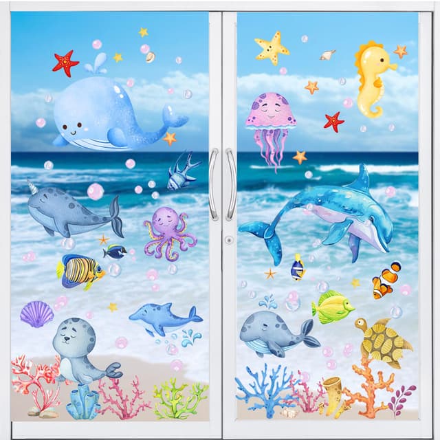 Unterwasserwelt Fensteraufkleber für Kinderzimmer - Deal des Tages! 🐳🐠🌊