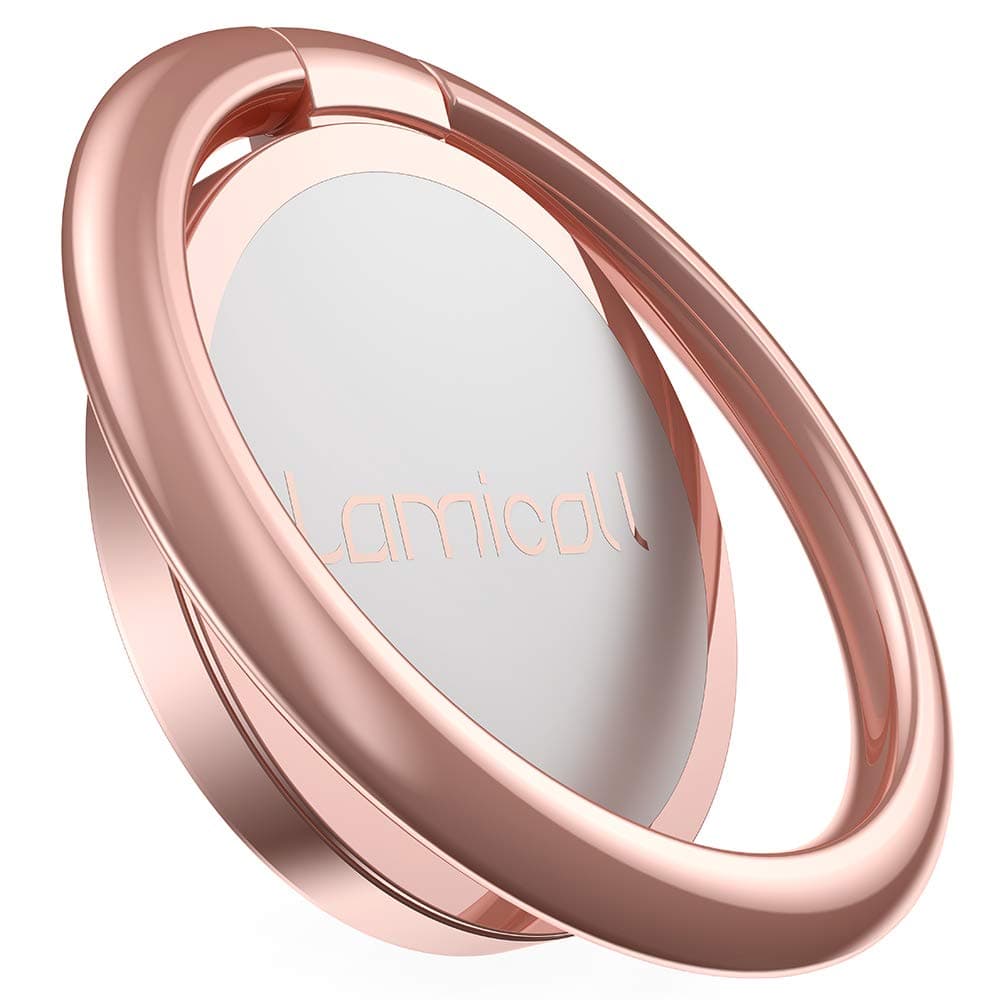 Lamicall Ring Handy Halter 📱💎 - Universal 360° Selfie Ständer für iPhone 16/15/14/13/12/11 Pro, Samsung S23 - Rose Gold 02