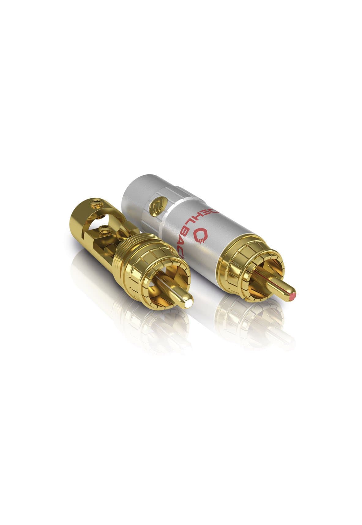 🔊 Oehlbach XXL Silicon Evolution High-End-Cinch-Stecker für Kabelquerschnitt bis 11,00 mm gold, 4 Stück - DEAL!