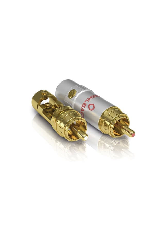 🔊 Oehlbach XXL Silicon Evolution High-End-Cinch-Stecker für Kabelquerschnitt bis 11,00 mm gold, 4 Stück - DEAL!