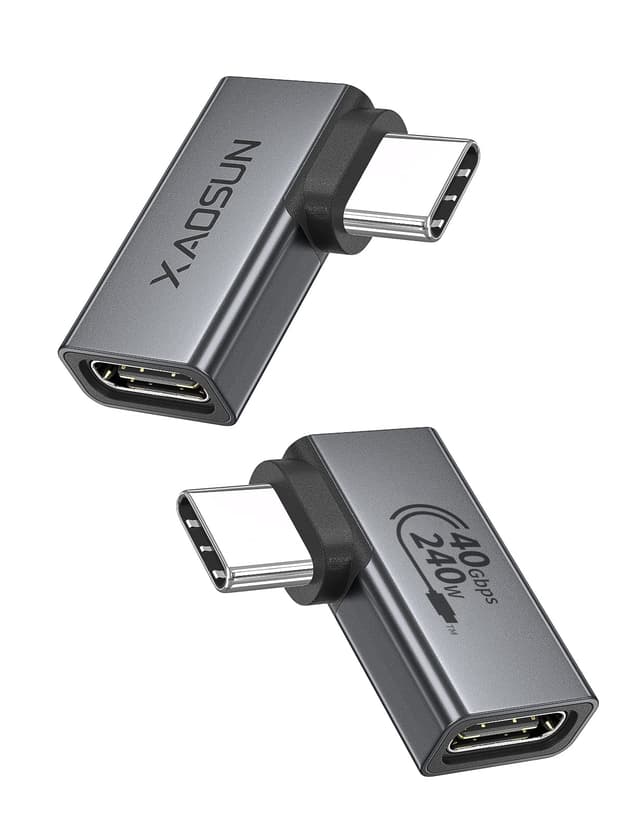 🔌 XAOSUN USB C Winkel Adapter (2 Stück) - Schnellladen & Datenübertragung