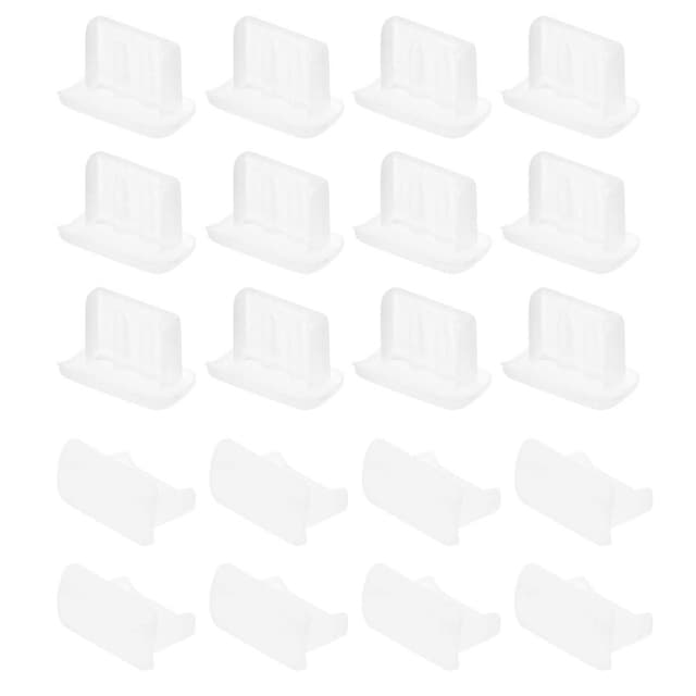 🔌🛡️ Sourcing Map 20St Mini USB Anschluss Schutzkappe Silikon Abdeckung Anti Staub 7mmx2mm Klar 🛡️🔌
