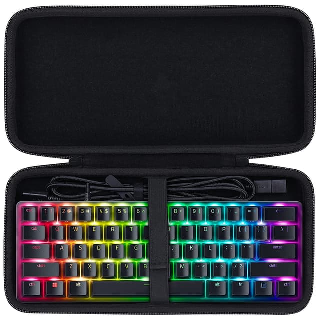 🎮👜 co2CREA Harte 60% Tastatur Reiseschutzhülle Etui Tasche für Razer Huntsman Mini Schwarz