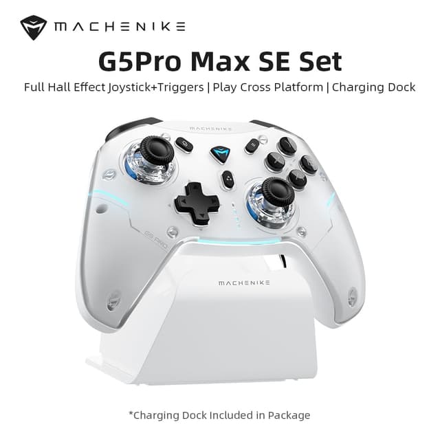 🎮 Machenike G5PROMAXSE Bluetooth Controller mit Ladestation, 1000Hz Hall Effect Controller Joysticks & Trigger, Gaming Controller Wireless