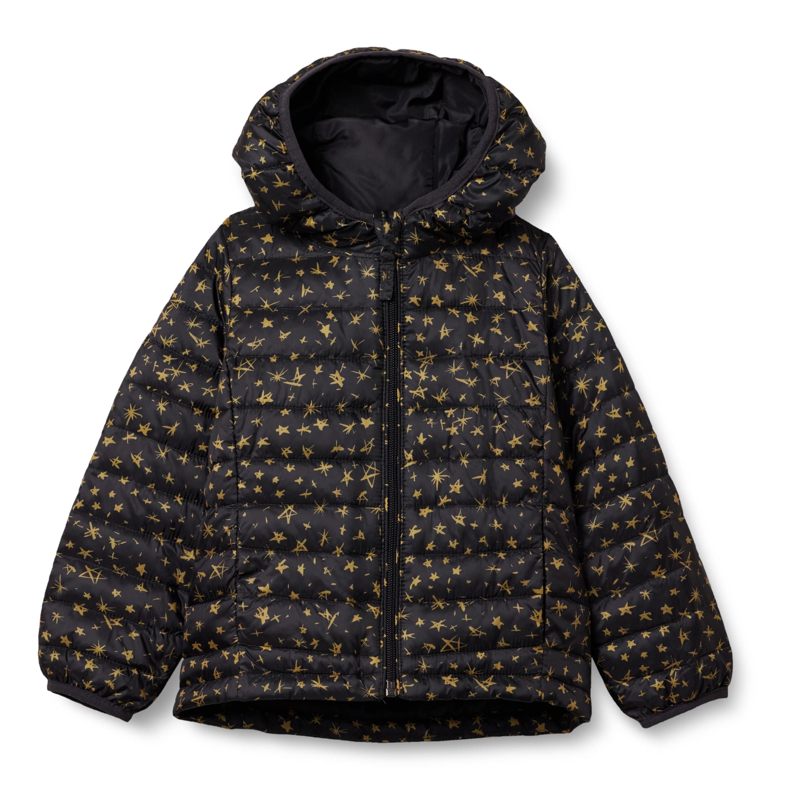 Amazon Essentials Mädchen Leichte, Wasserabweisende, verstaubare Kapuzenjacke 3 Jahre Schwarz Sterne 🌟