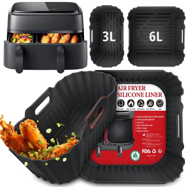 🔥 Silikonform Airfryer Philips 3000 Series Zubehör 5000 Series Backform Einsätze Heißluftfritteuse Accessories für Philips NA350 NA550 6L/3L - BPA-Frei