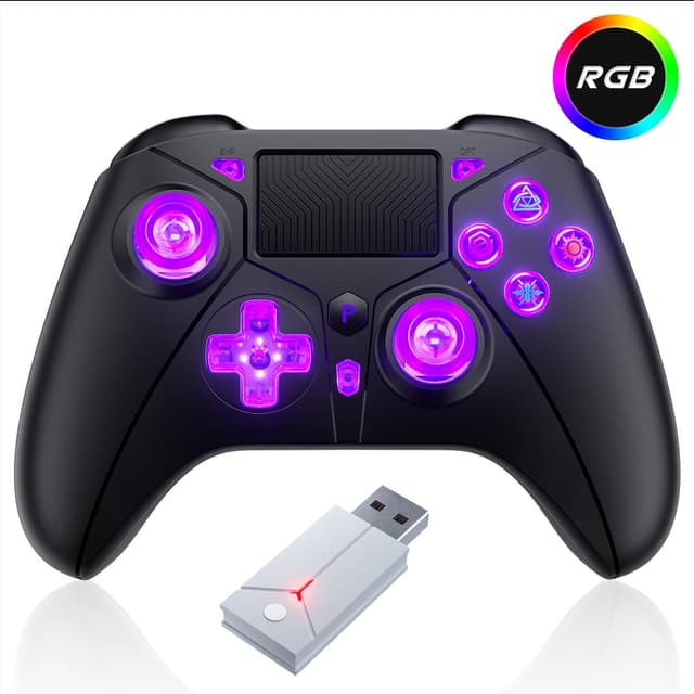 Bonacell Kabelloser Controller für PS-5 🎮 RGB-Gamepad-Fernbedienung