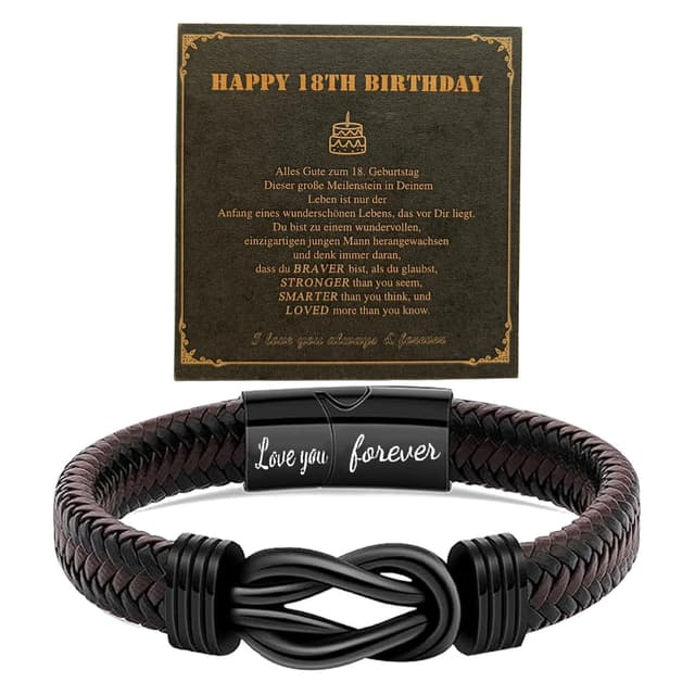 WZERHO Geschenke für Männer Armband - Lederarmband Herren 🎁