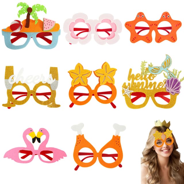 SQAQS 8PCS Party Sonnenbrillen 🌺🌞😎
