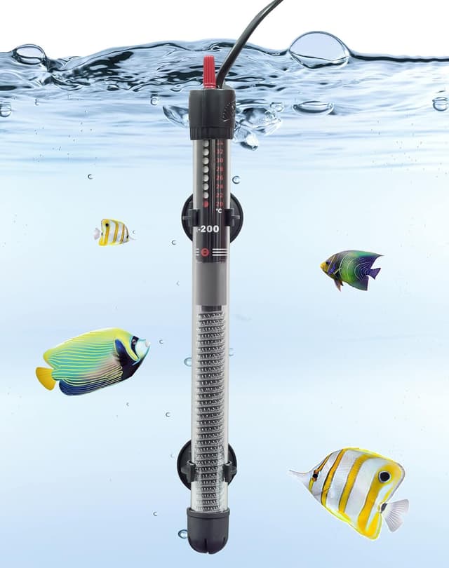 🐠🌡️ NETONDA Aquarium Heizung 200l 200W - Einstellbarer Aquariumheizer mit Thermostat