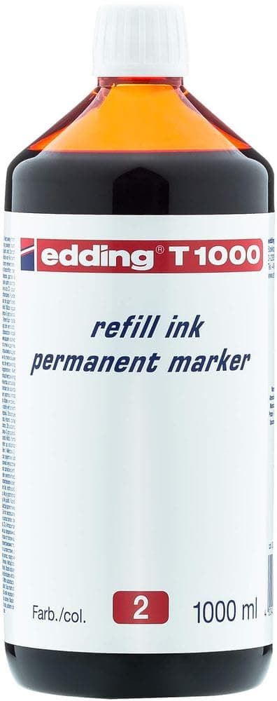 🖊️ edding T 1000 Nachfülltinte Permanent Marker - rot - 1000 ml 🖊️