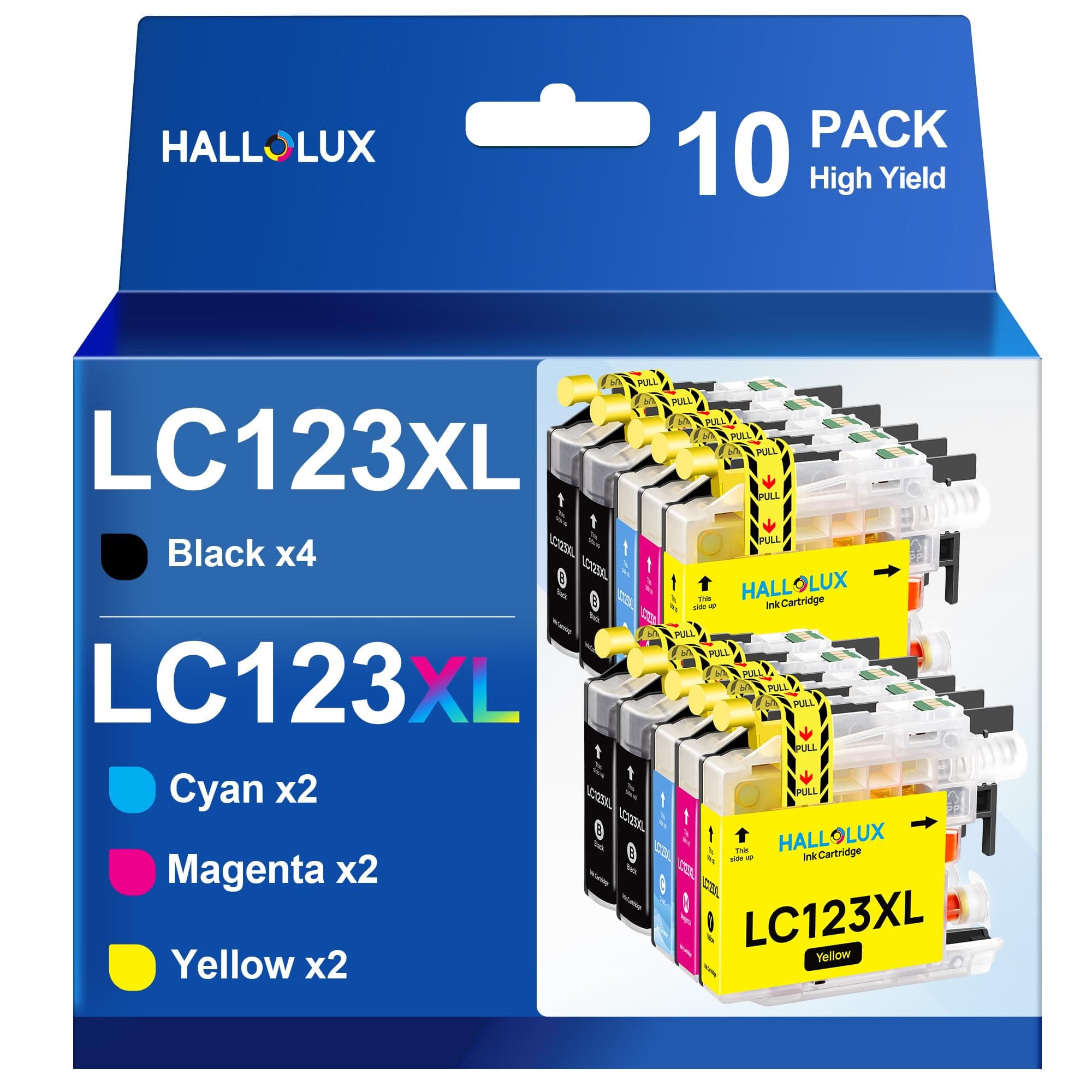 HALLOLUX LC123XL Patronen LC123 Kompatibel für Brother Drucker - 10er-Pack 🖨️
