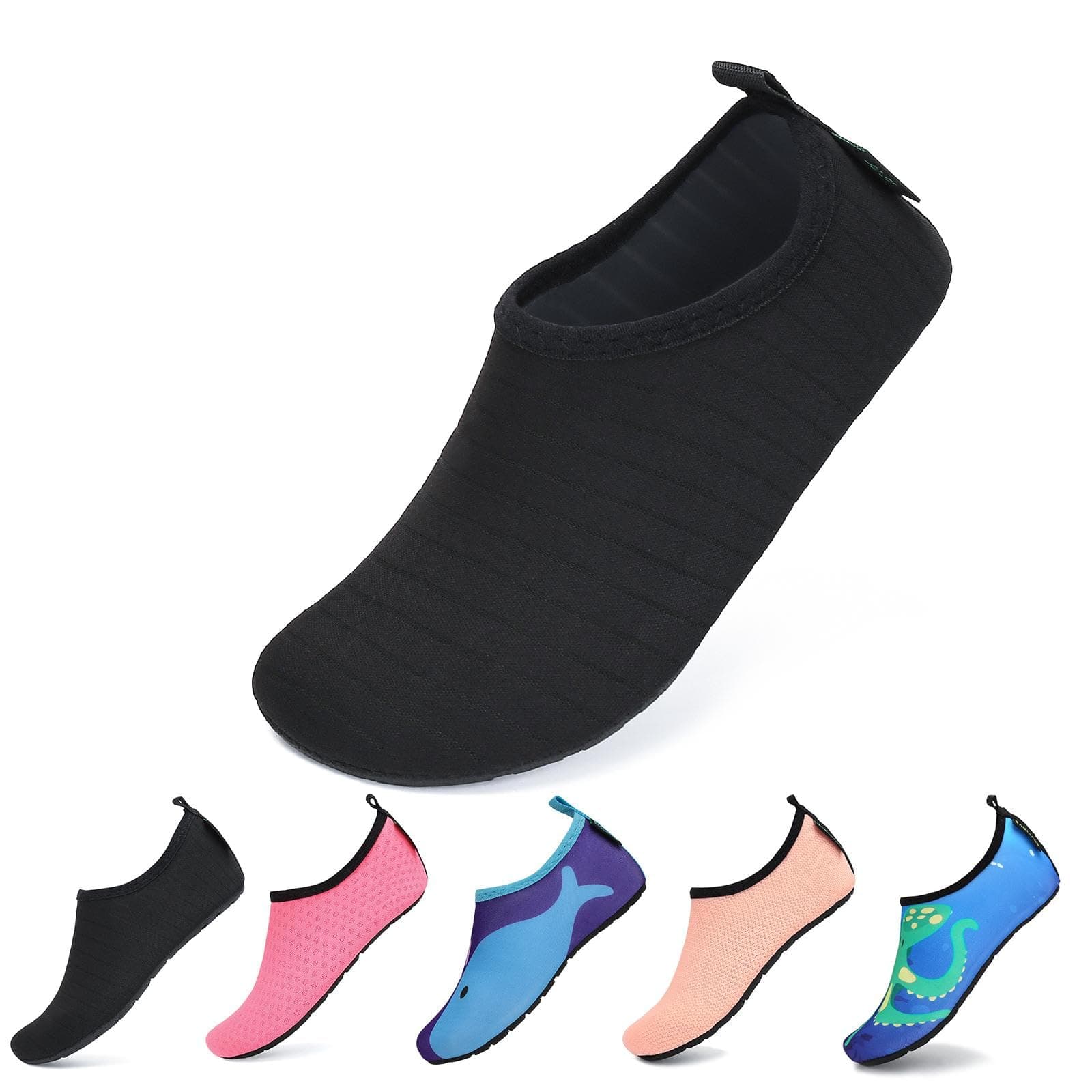 🌊👟 SAGUARO Kinder Badeschuhe Schnell Trocknend Wasserschuhe Schwimmschuhe Gr.21-37 32/33 EU Alles Schwarz ⭐️