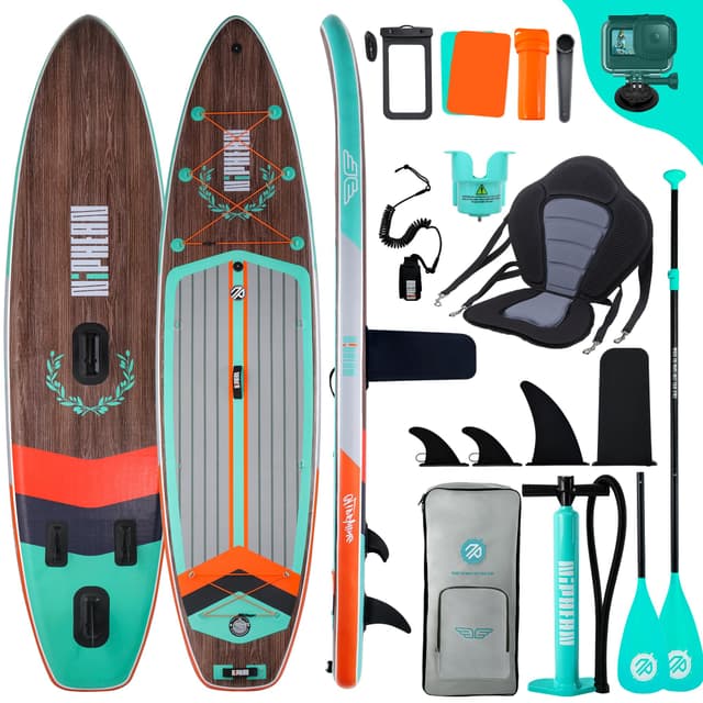 Niphean Stand Up Paddling Board für 2+1 Personen - Geschenkideen Lustrous Chestnut 🏄‍♂️