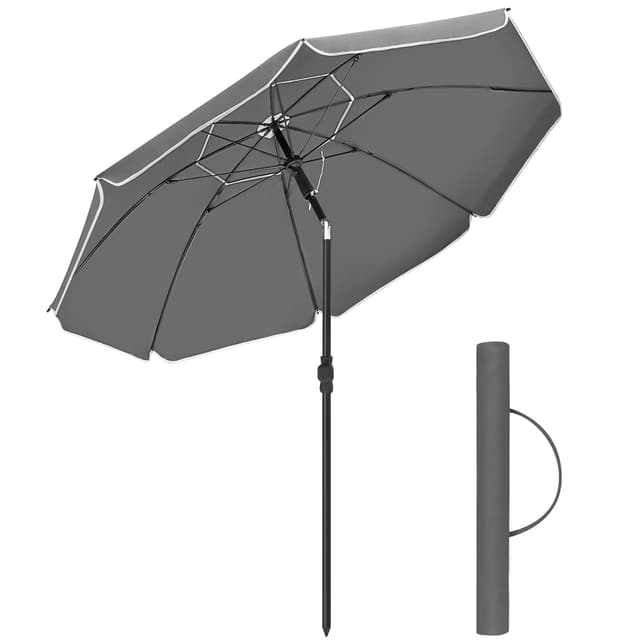 🌞 SONGMICS Sonnenschirm 200 cm UPF 50+ Strandschirm, höhenverstellbar