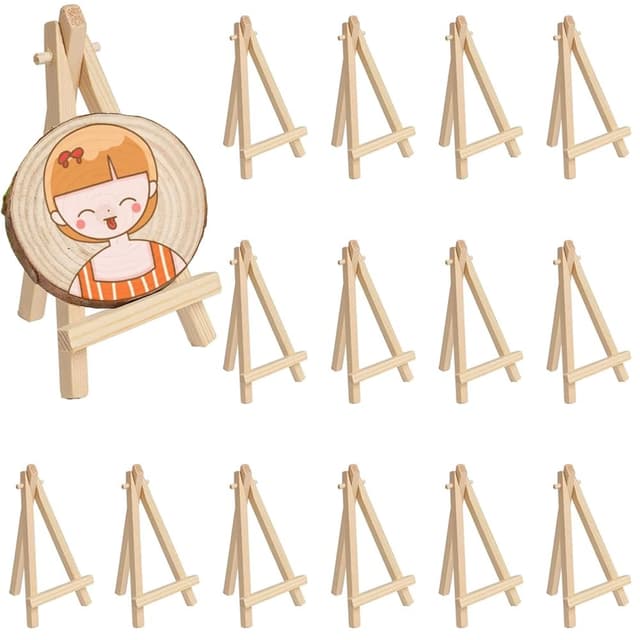 Mini Staffelei Holz, 16 Stück Dreieck für Tischdeko 🎨