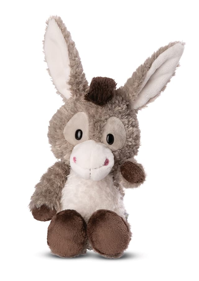 🐴🌿 NICI 49034 Kuscheltier Esel Donkeylee 33cm grau schlenkernd 🌟 Nachhaltiges Stofftier aus weichem Plüsch