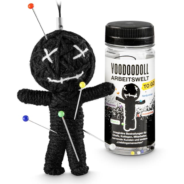 Voodoo Doll Puppe Voodoopuppe Voodoodoll Geschenk Arbeitskollege witziges Mitbringsel Gaggeschenk Chef Boss Vorgesetzer Arbeitskollege Mitarbeiter Kollege Lieblingsmensch schwarzer Humor Partygeschenk 💪​