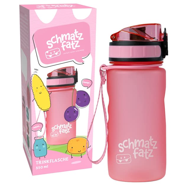 🌟 Schmatzfatz Klarstein Sportflasche, BPA-frei, Auslaufsicher, 350ml Rosa - Deal