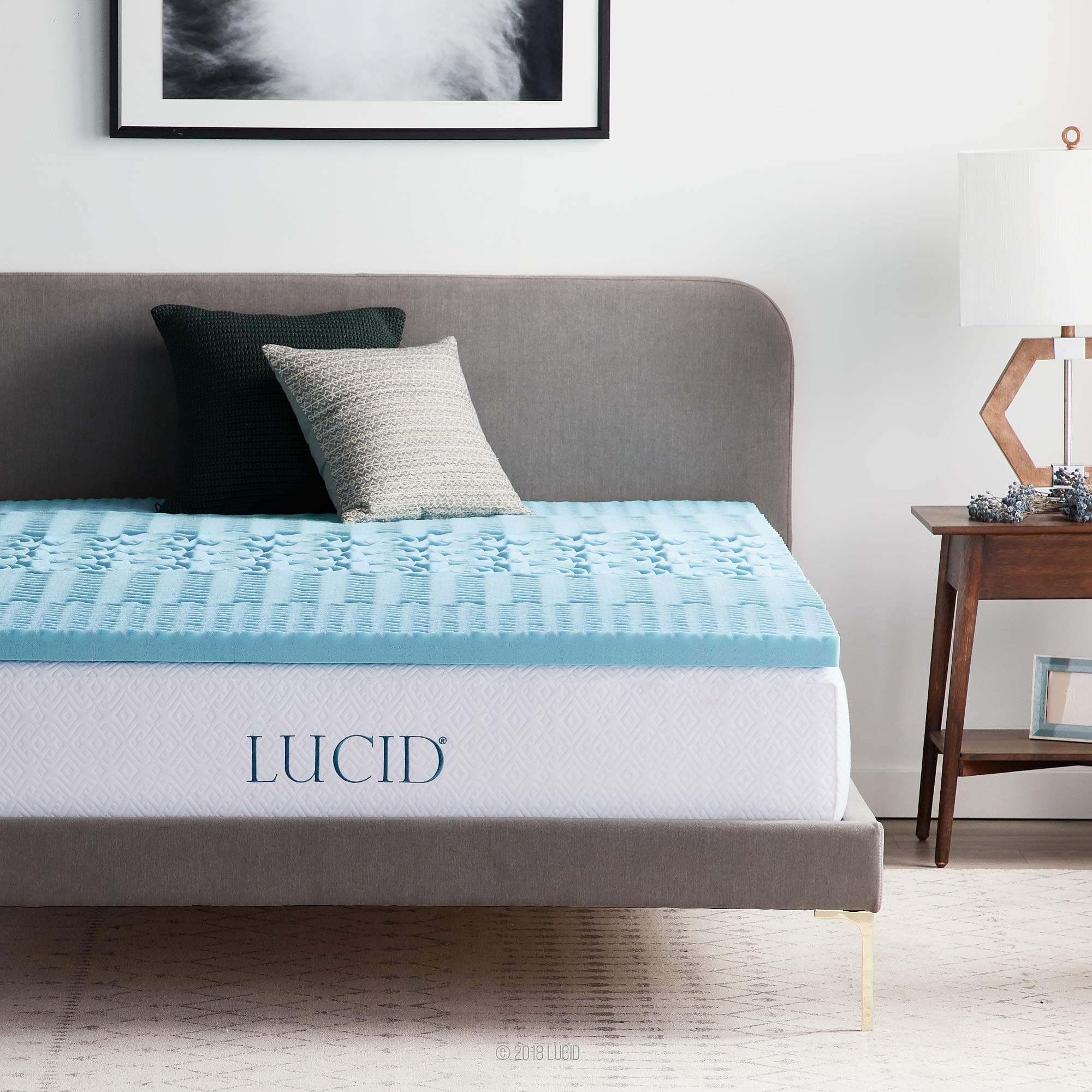 🛏️🌟 LUCID Matratzen Topper mit 5 Zonen – 5cm Gel Memory Foam Matratzenauflage 🌟🛏️