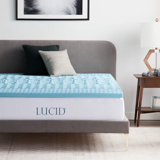 🛏️🌟 LUCID Matratzen Topper mit 5 Zonen – 5cm Gel Memory Foam Matratzenauflage 🌟🛏️