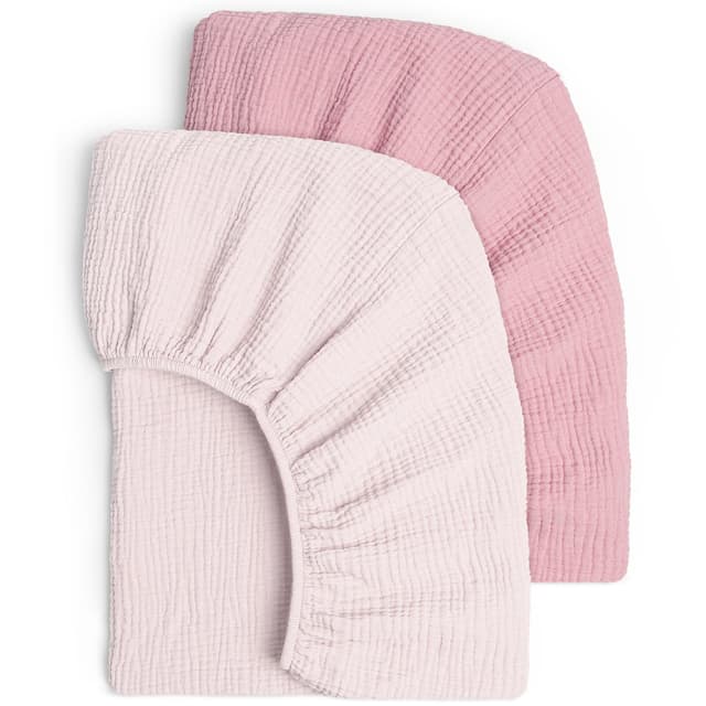 🌸 lulumoon Musselin Kinderbett Spannbettlaken Set: Weiches & Atmungsaktives Spannbetttuch 🛏️