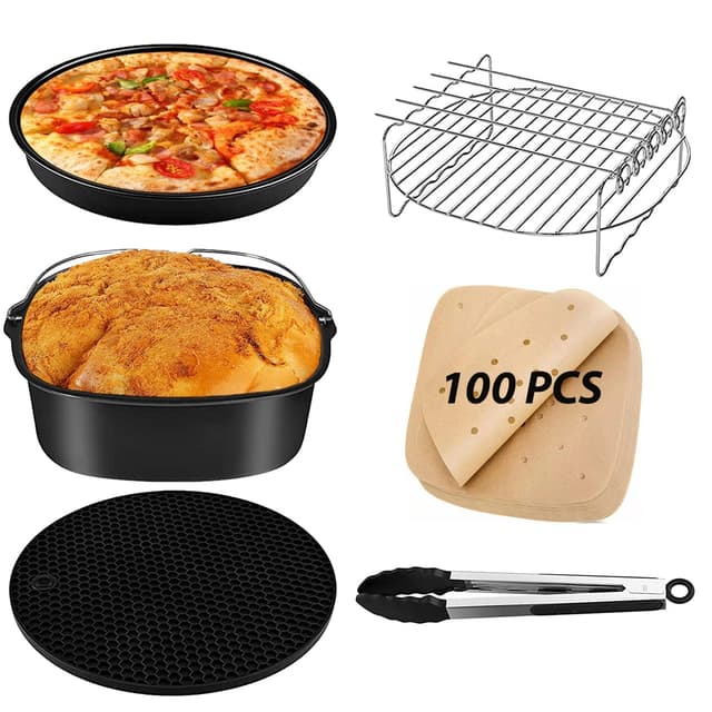 🍕 Ölfreies Fritteusen-Zubehör für Cosori, Ninjia, Cecotec, Innensky, Philips 5,5L XXL Luftfritteuse 🍳