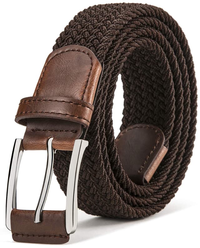 BULLIANT Gürtel Herren, Flechtgürtel Stretchgürtel Geflochten Stoffgürtel Elastischer Gürtel Golfgürtel