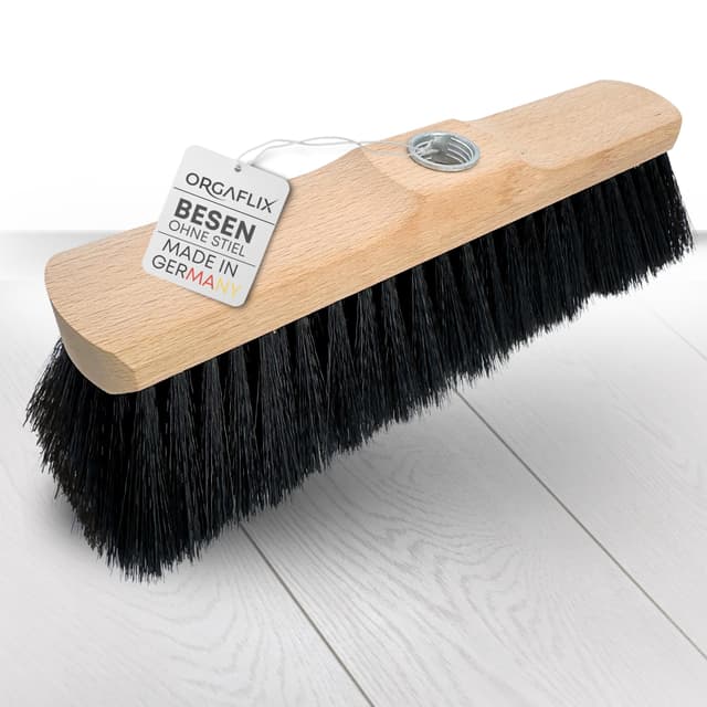 ORGAFLIX Besen ohne Stiel 28cm 🧹 Deutsche Qualitätsmischung Made in Germany