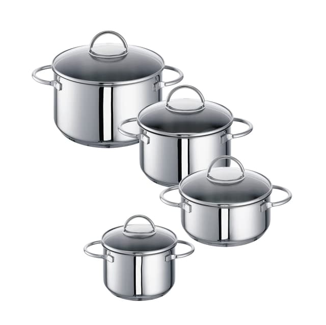 🎉 Super Angebot! Rohe Germany Ravenna Nimm-4-Set, Edelstahl, Silber