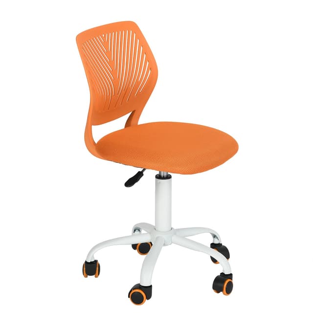 FurnitureR Bunte Schreibtischstuhl - Modernes Design mit Swivel Armless Stuhl 🌈🍊