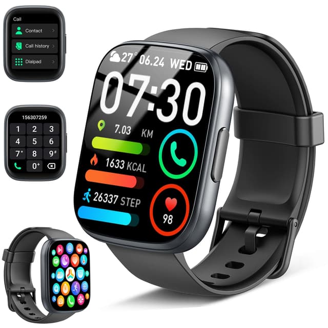 🌟 Smartwatch Herren Damen 1,95" HD Touch Fitnessuhr mit Telefonfunktion