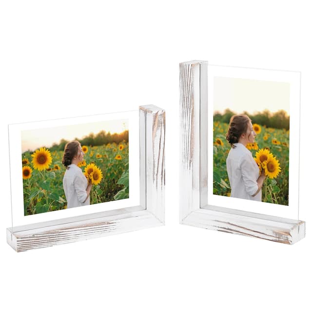 SUPAWAY 2er Set Vintage Holz Fotorahmen 🖼️