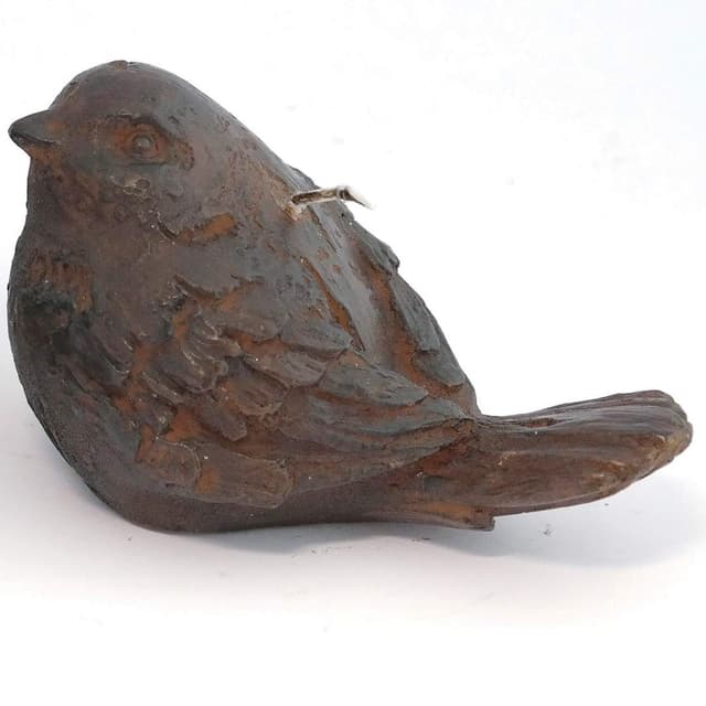 🕯️ HGD Kerze ''Vogel braun'' klein, Wachs 🐦