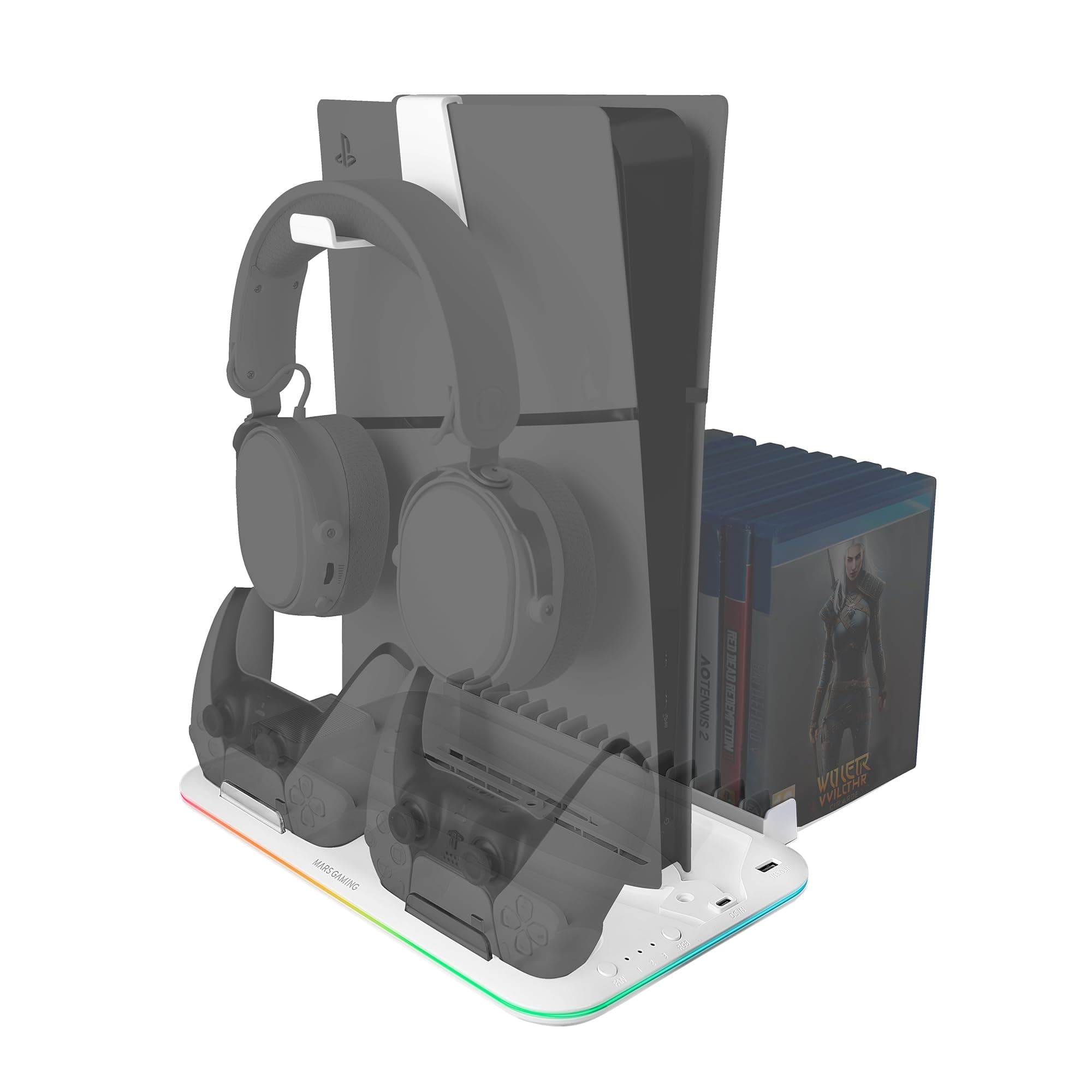 MARS GAMING MPS5-B2, RGB-Ständer für PS5 Slim Standard und Digital 🎮✨