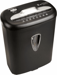 🔒 Amazon Basics Hochsicherheits-Kreuzschnitt-Aktenvernichter für 7-8 Blätter Querschnitt, für Papier und Kreditkarten, Schwarz 🔒 Angebot bei HelloDeals