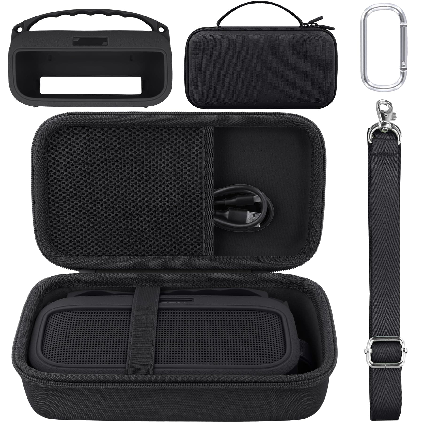 co2CREA Harte Tasche und Silikonhülle für Bose SoundLink Flex (2.Gen.) 🎶