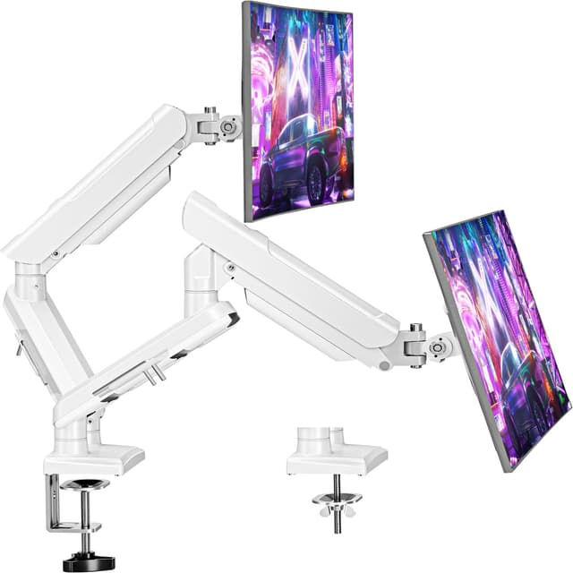 ELIVED Monitor Halterung 2 Monitore für 13-32" Bildschirme, Weiß, EV6012W 🖥️🔧