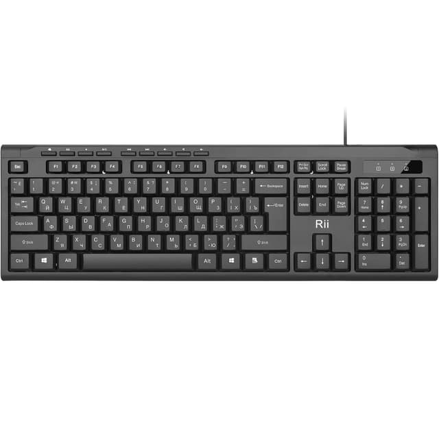 Rii Russische Tastatur, Kabelgebunden für Mac/PC/Tablet/Windows/Android/Microsoft - Schlankes Business-Design RK907 RU 🚀