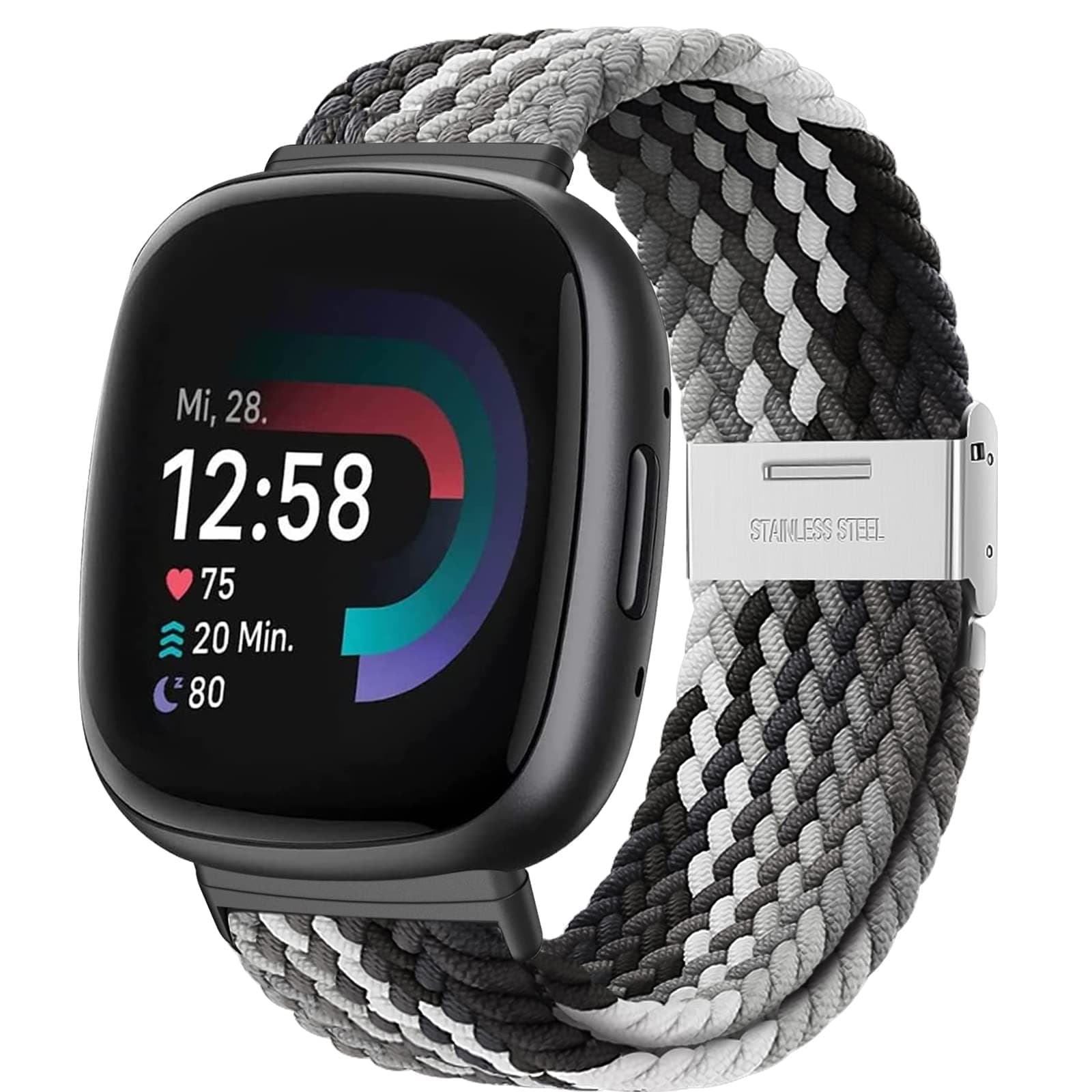 YASPARK Solo Loop Armband für Fitbit Versa 3 | Verstellbares Elastisches Sportarmband 🌟