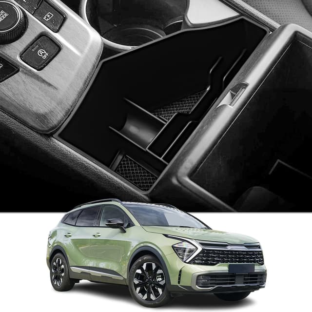 🚗 CDEFG Kompatibel mit Kia Sportage NQ5 2022-2025 Mittelkonsole Organizer Aufbewahrungsbox Handschuhfach Aufbewahrung