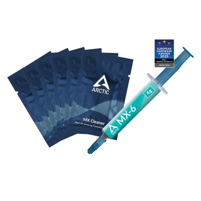 🔥ARCTIC MX-6 (4 g, inkl. 6 MX Cleaner)🔥 - Ultimate Performance Wärmeleitpaste für CPU, Konsolen, Grafikkarten, Laptops