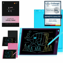Infinity Seven LCD Schreibtablet 12 Zoll - Bunter Bildschirm für Kinder 🎨🎁 Angebot bei HelloDeals