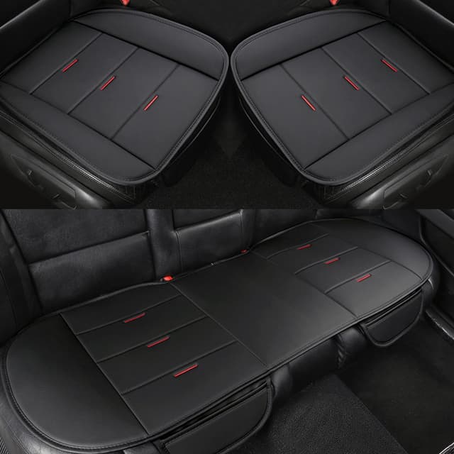 🚗🌟 Black Panther Sitzauflage Auto - Universal PU Leder Sitzschoner in Schwarz