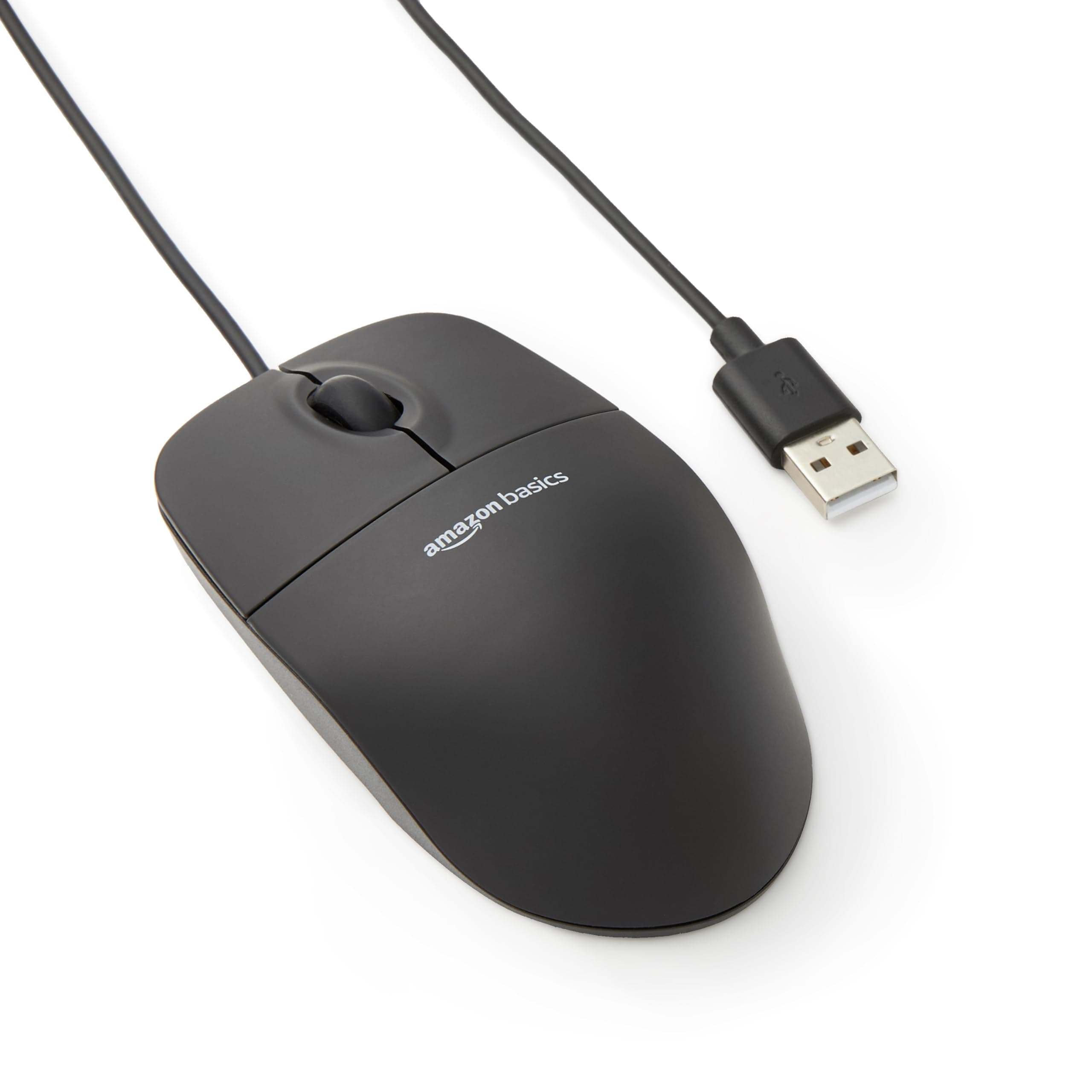 🖱️ Amazon Basics Optische Maus mit 3 Tasten und USB-Anschluss