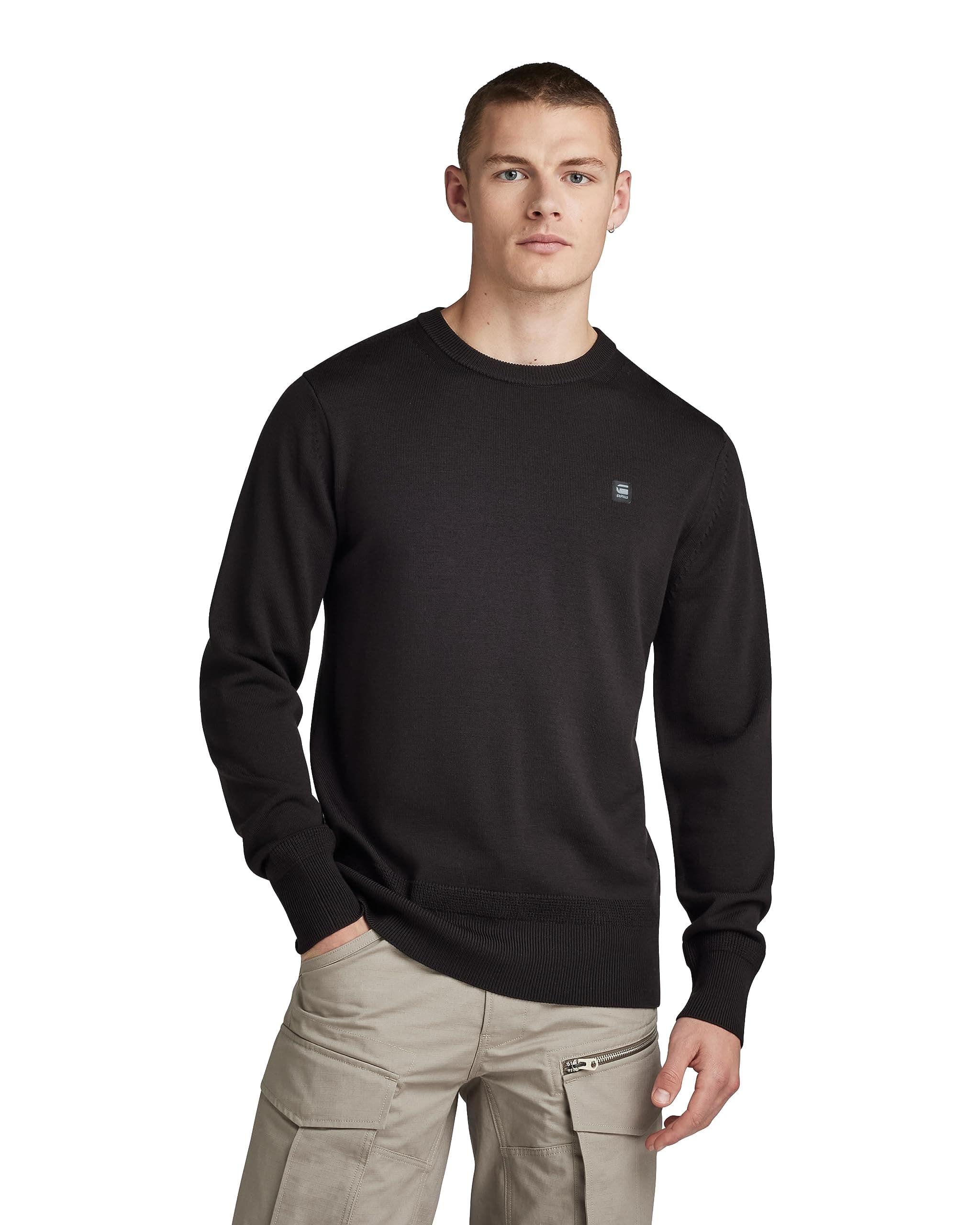 🔥 DEAL: G-STAR Herren Premium Core Knitted Pullover Sweater XS Schwarz