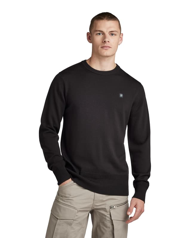 🔥 DEAL: G-STAR Herren Premium Core Knitted Pullover Sweater XS Schwarz