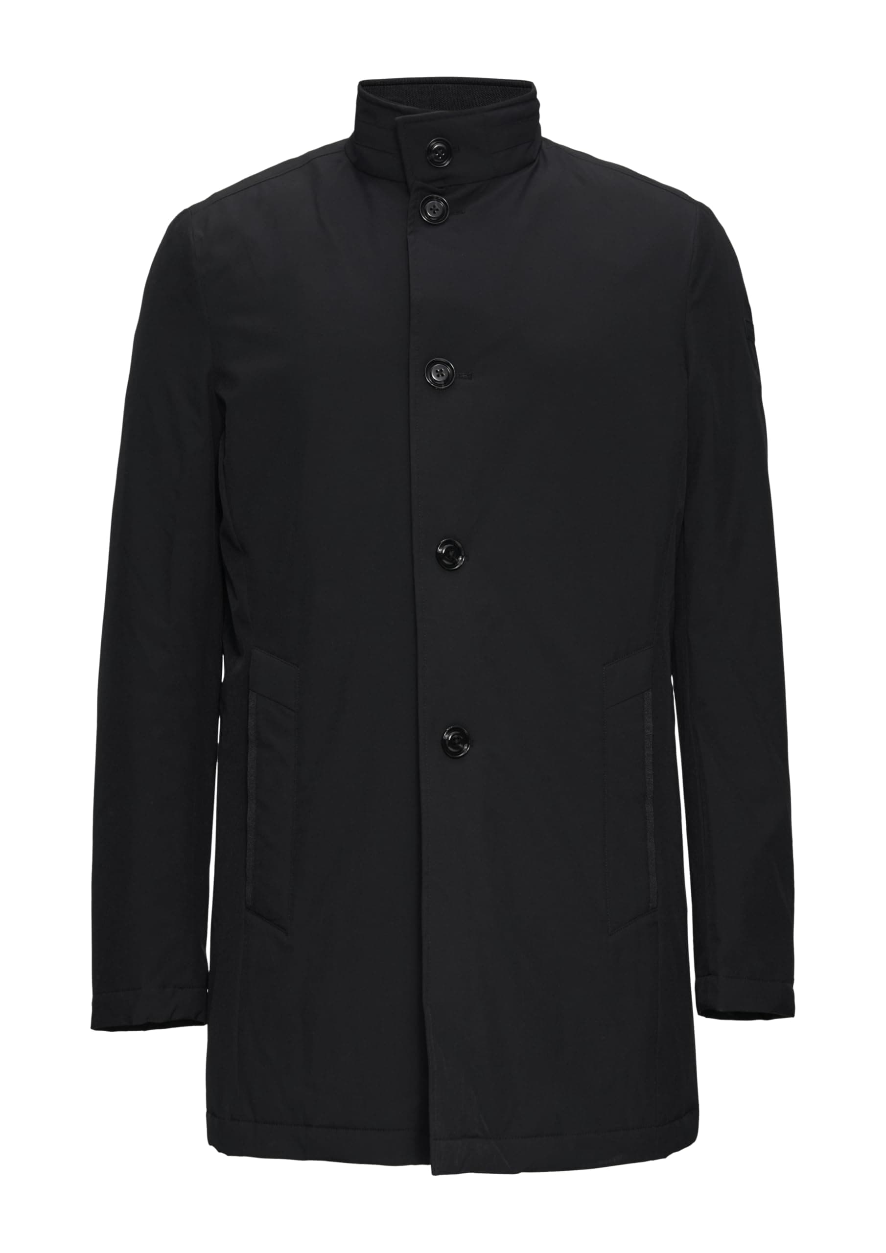 s.Oliver BLACK LABEL Leichter Mantel mit Stehkragen und wattiertem Futter 48 Schwarz 🧥⚫️
