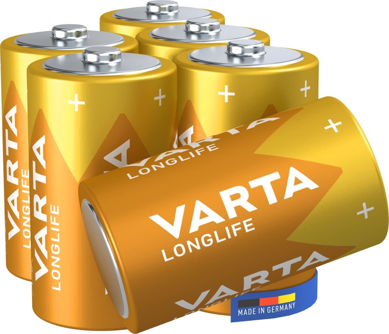 VARTA Batterien D Mono, 6 Stück, 🌟 Longlife 🌟, Alkaline, 1,5V - Made in Germany