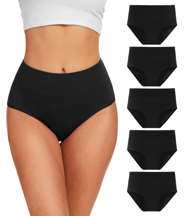 YESWEL Unterhosen Damen 5er Pack Schwarz 🩲🌟